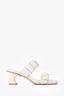 Dries Van Noten Light Grey Padded Sandal Heels Size 41
