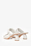 Dries Van Noten Light Grey Padded Sandal Heels Size 41