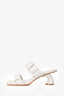Dries Van Noten Light Grey Padded Sandal Heels Size 41