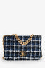 Pre-Loved Chanel™ 2023 Blue/Black Tweed Wallet on Chain