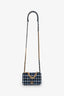 Pre-Loved Chanel™ 2023 Blue/Black Tweed Wallet on Chain