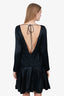 Zimmerman Black Satin Long Sleeve Mini Dress Size 1