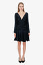 Zimmerman Black Satin Long Sleeve Mini Dress Size 1