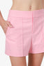 Alice + Olivia Pink Linen Mini Shorts Size 4
