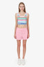 Alice + Olivia Pink Linen Mini Shorts Size 4