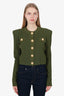 Balmain Green Crewneck Cardigan Size 42