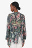Zimmermann Blue/Pink Floral Sheer Blouse Size 2