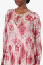 Zimmermann Pink Floral Silk 'Wavelength' Blouse Size 2