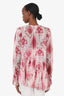 Zimmermann Pink Floral Silk 'Wavelength' Blouse Size 2