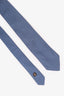 Louis Vuitton Blue Silk Logo Print Tie Mens