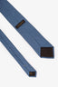 Louis Vuitton Blue Silk Logo Print Tie Mens