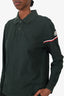 Moncler Dark Green Polo Long Sleeve Shirt Size L