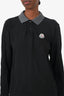 Moncler Black Polo Long Sleeve Shirt Size L