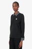 Moncler Black Polo Long Sleeve Shirt Size L