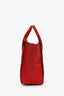 Celine Red Grained Calfskin Micro Luggage Tote