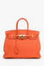 Hermès 2014 Orange Togo Leather Birkin 35