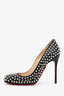 Christian Louboutin Black Leather Fifi Spikes 100 Pumps Size 36