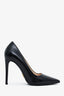 Prada Black Saffiano Leather Pointed Toe Heels Size 35