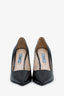 Prada Black Saffiano Leather Pointed Toe Heels Size 35