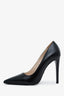Prada Black Saffiano Leather Pointed Toe Heels Size 35