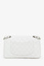 Pre-Loved Chanel™ 2008-09 White Caviar Leather Medium Double Flap Bag