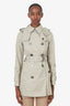 Burberry Beige Belted Short Trench Coat Size 2