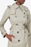 Burberry Beige Belted Short Trench Coat Size 2