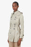 Burberry Beige Belted Short Trench Coat Size 2