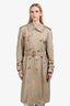 Burberrys Beige The Kensington Heritage Long Trench Coat Size 38