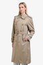 Burberrys Beige The Kensington Heritage Long Trench Coat Size 38