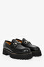 Gucci Black Leather Horsebit Platform Loafers Size 37