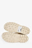 Celine Beige Canvas Triomphe Combat Boots Size 37