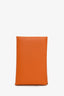 Hermès 2018 Orange Leather Calvi Card Holder