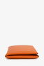 Hermès 2018 Orange Leather Calvi Card Holder