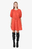 Staud Orange Linen Mini Dress Size XS