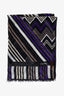 Missoni Purple/Black Silk Patterned Scarf
