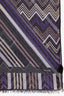 Missoni Purple/Black Silk Patterned Scarf