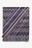 Missoni Purple/Black Silk Patterned Scarf