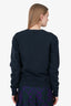 Ami Navy Blue Cotton Crewneck Sweater Size S