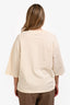 Ami Paris Cream Ami De Coeur Knit Patch T-Shirt Size M