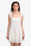 Helsa White Cotton Sheer Mini Sundress Size M