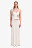 Arcini Ori Pale Pink Ribbed Cut-Out Maxi Dress Size M