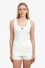 Prada 2022 White Cotton Triangle Tank Top Size 40