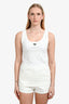 Prada 2022 White Cotton Triangle Tank Top Size 40