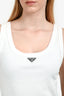 Prada 2022 White Cotton Triangle Tank Top Size 40