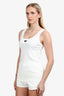 Prada 2022 White Cotton Triangle Tank Top Size 40