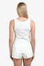 Prada 2022 White Cotton Triangle Tank Top Size 40