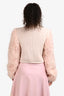 Fendi Light Pink Mohair/Silk Zip Sweater Size 40