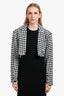 For Love & Lemons Black/White Houndstooth Cropped Jacket Size M
