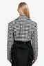 For Love & Lemons Black/White Houndstooth Cropped Jacket Size M